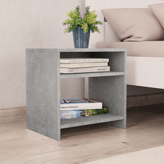 Bedside table 40x30x40cm made of wood, cement grey