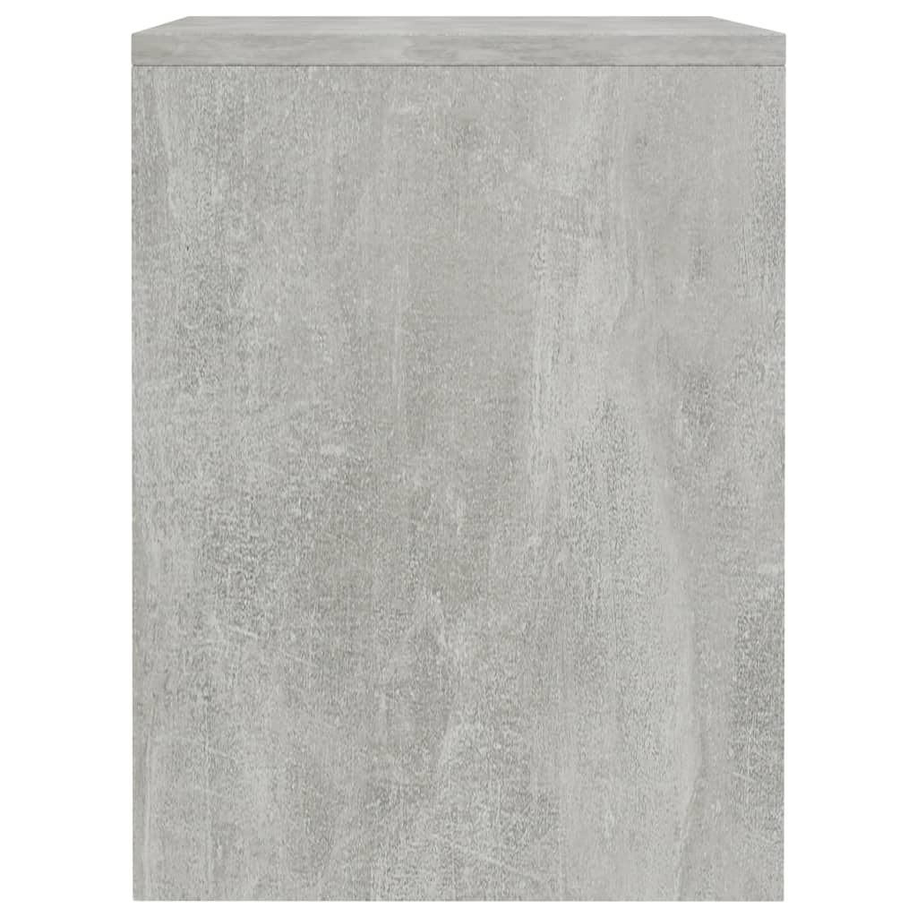 Bedside tables 2 pcs made of wood, grey cement