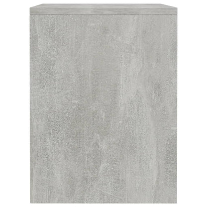 Bedside tables 2 pcs made of wood, grey cement