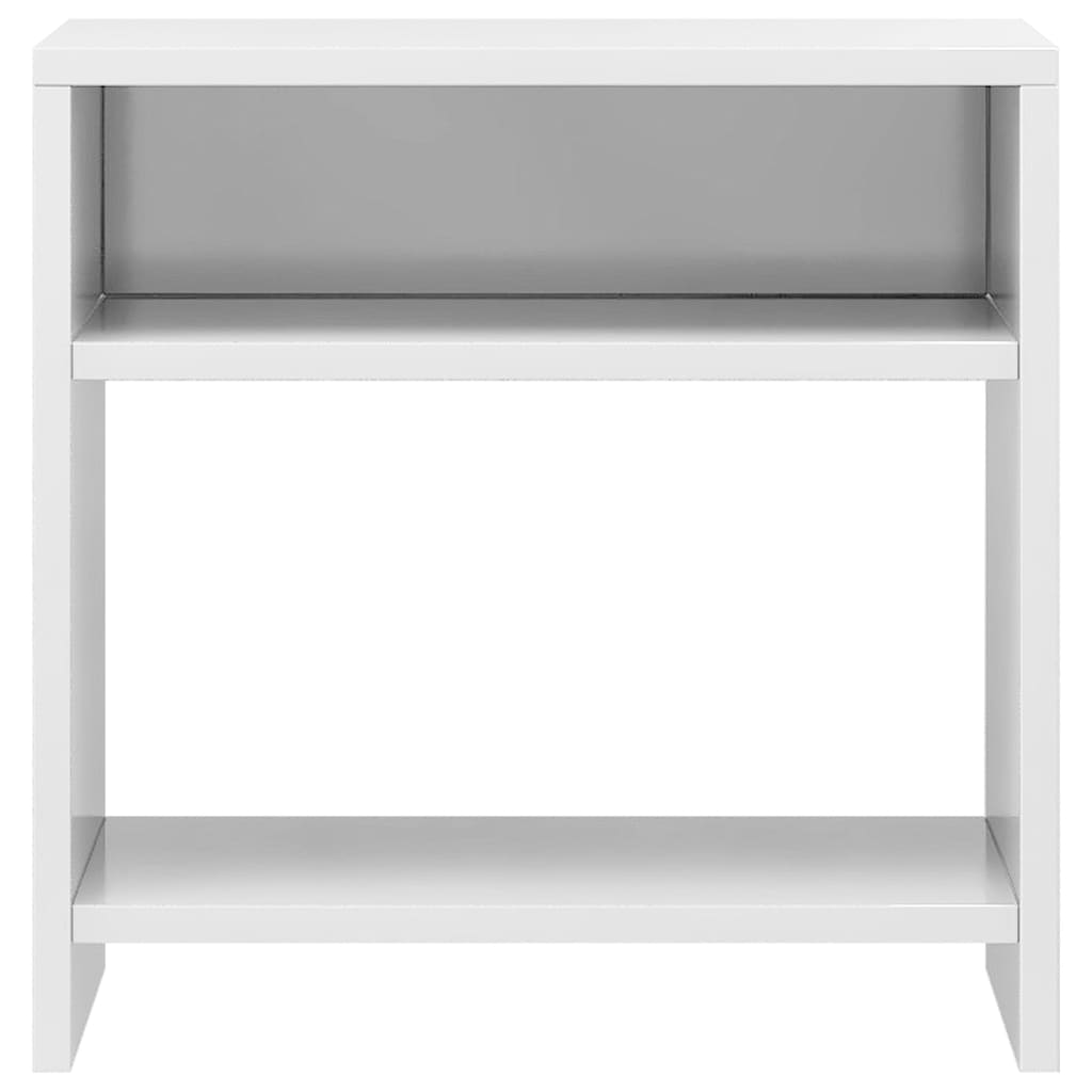 Bedside table made of wood in glossy white