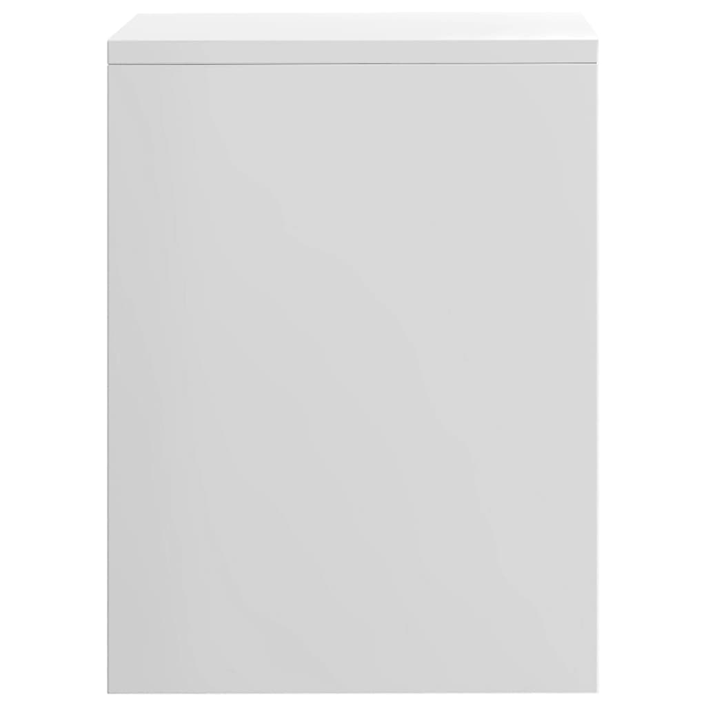 Bedside table made of wood in glossy white