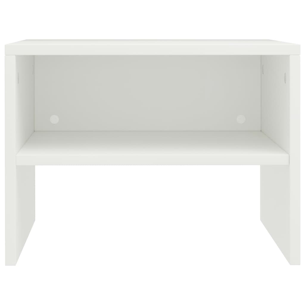 Bedside table 40x30x30 cm white chipboard