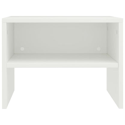 Bedside table 40x30x30 cm white chipboard