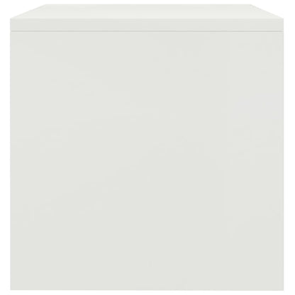 Bedside table 40x30x30 cm white chipboard