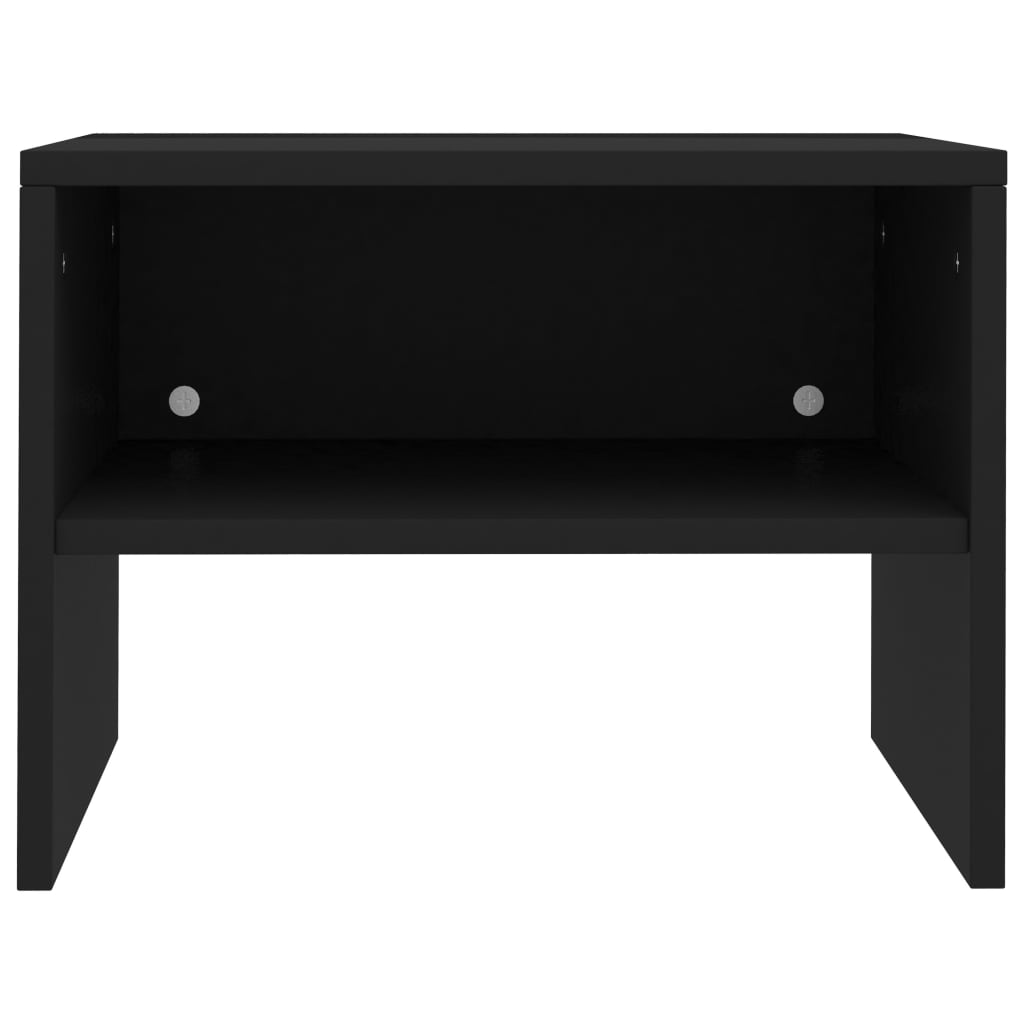 Bedside tables 2 pcs 40x30x30 cm black plywood