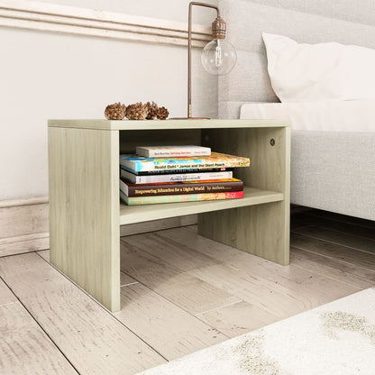 Bedside tables 2 pcs 40x30x30 cm plywood carv. sonoma