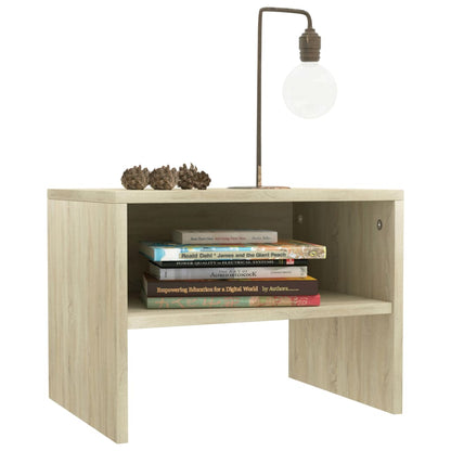 Bedside tables 2 pcs 40x30x30 cm plywood carv. sonoma