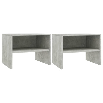 Bedside tables 2 pcs 40x30x30 cm grey plywood