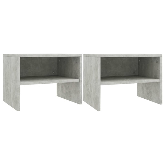 Bedside tables 2 pcs 40x30x30 cm grey plywood