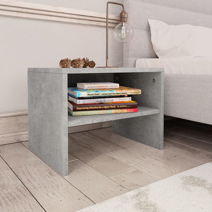 Bedside tables 2 pcs 40x30x30 cm grey plywood