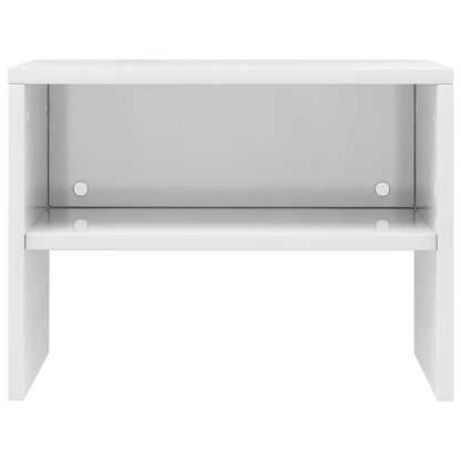 Bedside tables 2 pcs 40x30x30cm glossy white chipboard