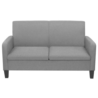 2 pcs light grey fabric sofa set