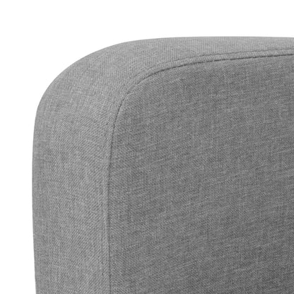 2 pcs light grey fabric sofa set