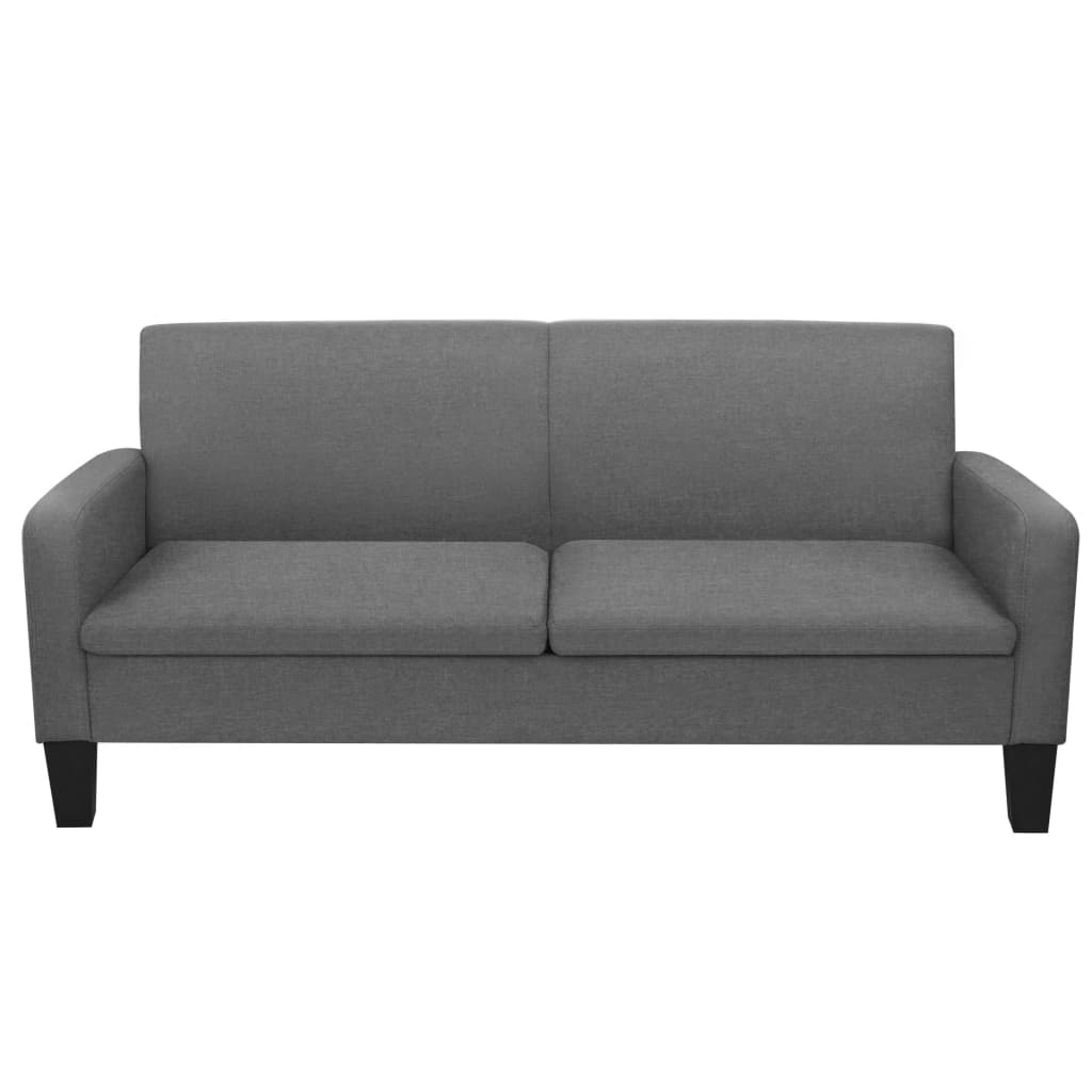 2 pcs sofa set dark grey fabric
