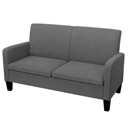 2 pcs sofa set dark grey fabric
