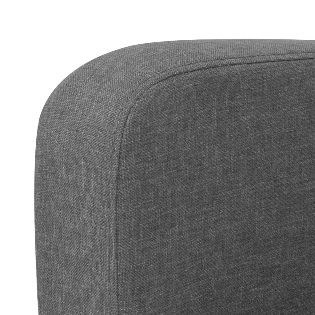 2 pcs sofa set dark grey fabric