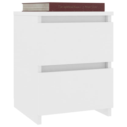 Bedside tables 2 pcs 30x30x40 cm white plywood
