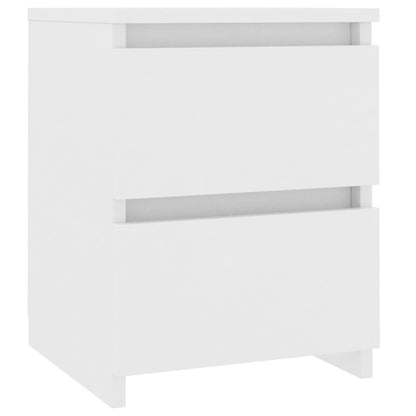 Bedside tables 2 pcs 30x30x40 cm white plywood