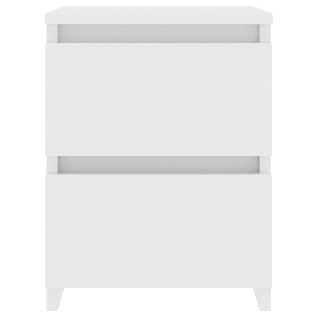 Bedside tables 2 pcs 30x30x40 cm white plywood