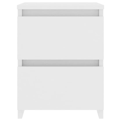 Bedside tables 2 pcs 30x30x40 cm white plywood