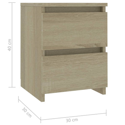 Bedside table 30x30x40 cm plywood Sonoma oak