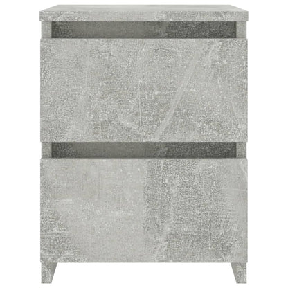 Bedside table 30x30x40 cm cement grey plywood