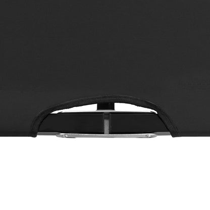 2 person folding sun lounger/bed in black steel