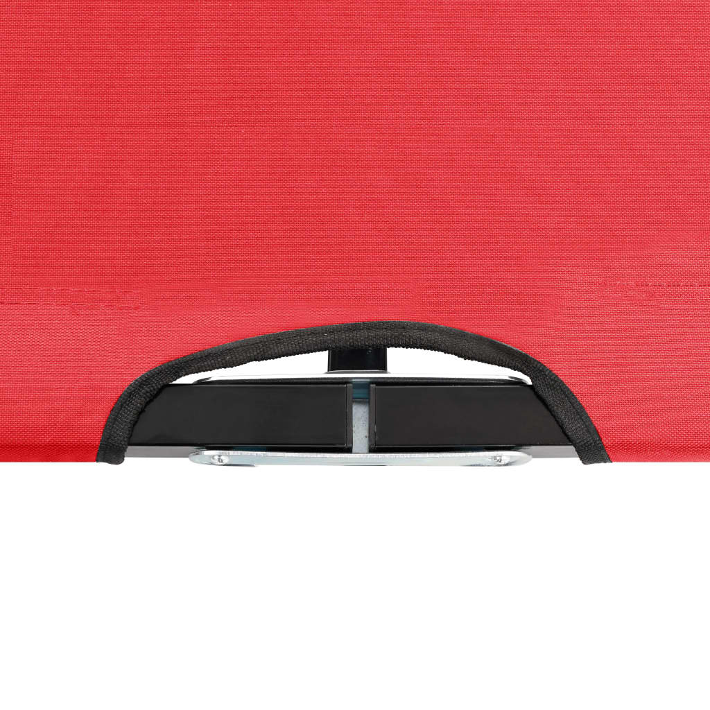 2 person folding sun lounger/bed in red steel