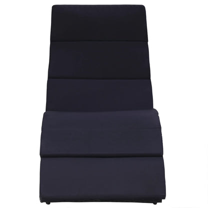 Black PE wicker sun lounger with cushion