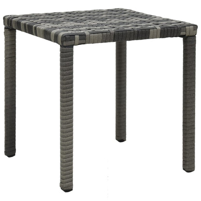 Sun loungers with table in anthracite PE wicker