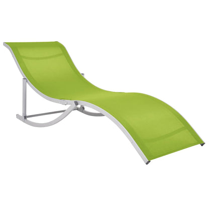 Folding sun loungers 2 pcs textilene green