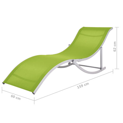 Folding sun loungers 2 pcs textilene green