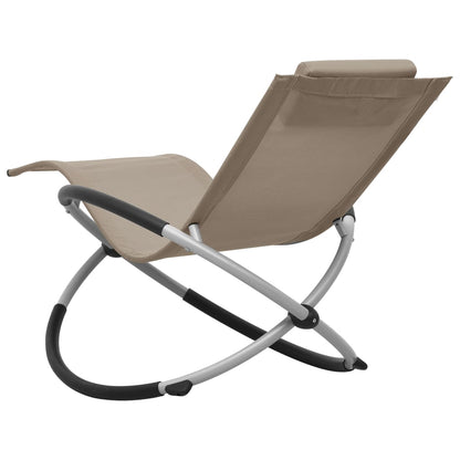 Children's sun lounger in grey-brown steel