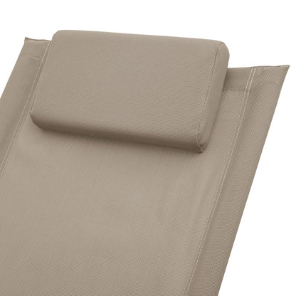 Children's sun lounger in grey-brown steel