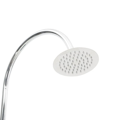 White wooden garden shower