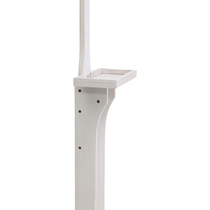 White wooden garden shower