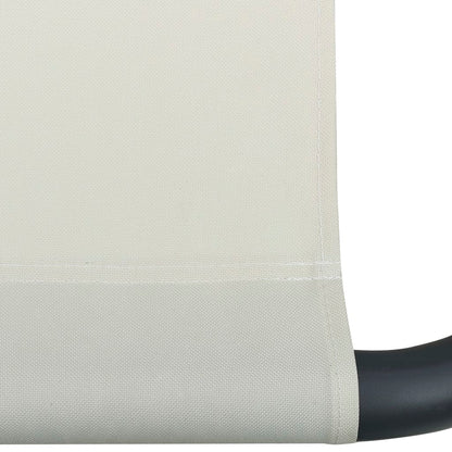 Sun lounger with canopy and cream white cushion
