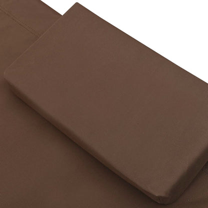 Sun lounger with canopy and brown cushion