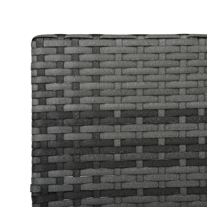 Grey PE wicker sun lounger with cushion
