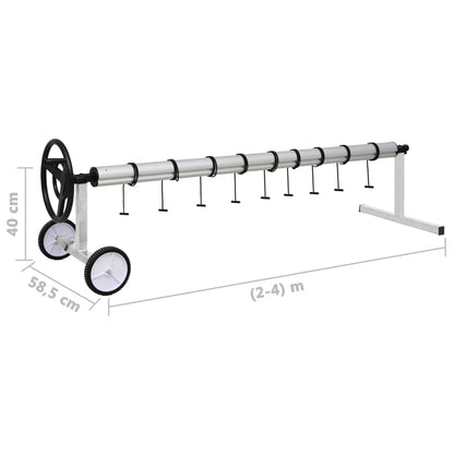 Enrolador para cobertura de piscina com base em aço inoxidável