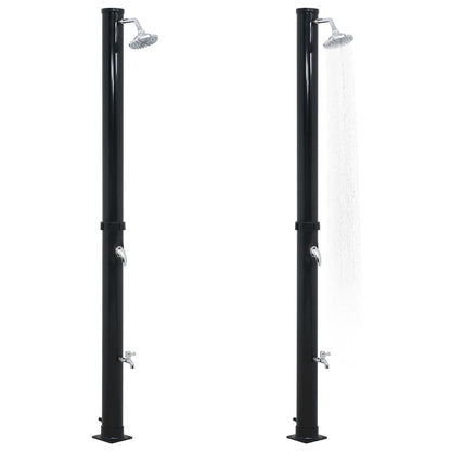 Solar shower 220 cm 20 L black