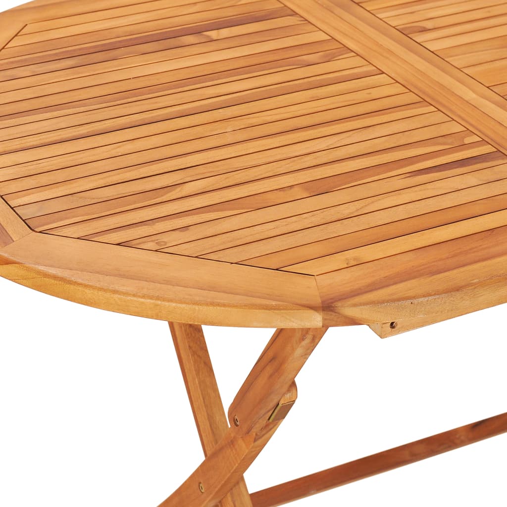 7 pcs Outdoor Folding Dining Set Solid Teak Wood