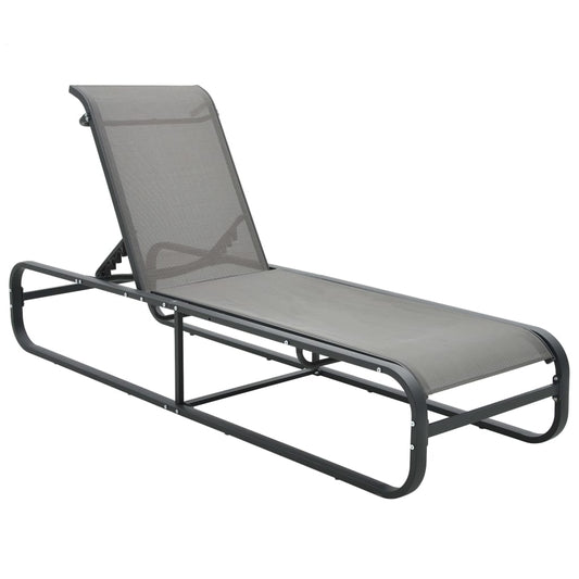 Aluminum and textilene sun lounger