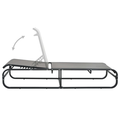 Aluminum and textilene sun lounger