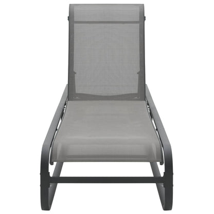 Aluminum and textilene sun lounger
