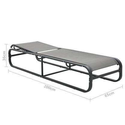 Aluminum and textilene sun lounger