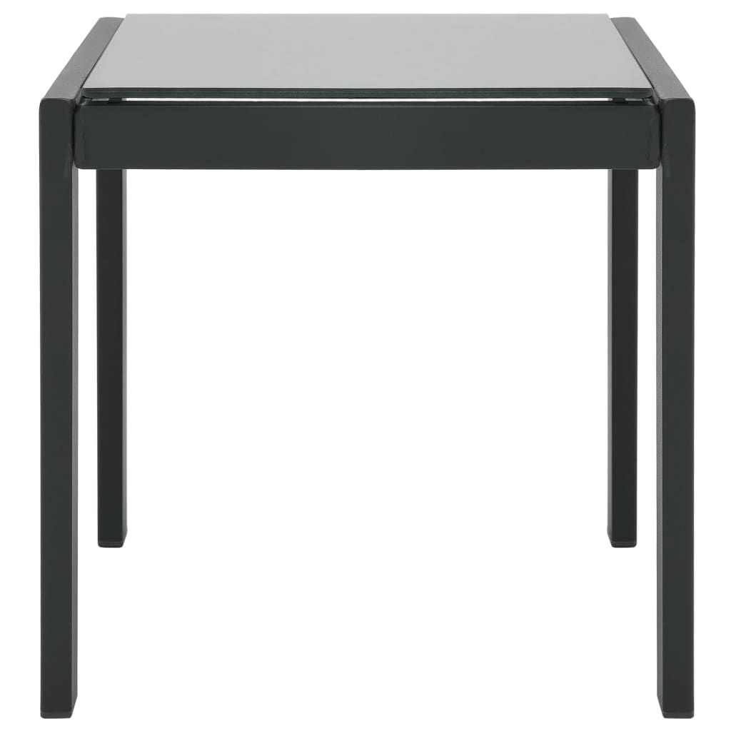 Sun loungers with table 2 pcs textilene and steel