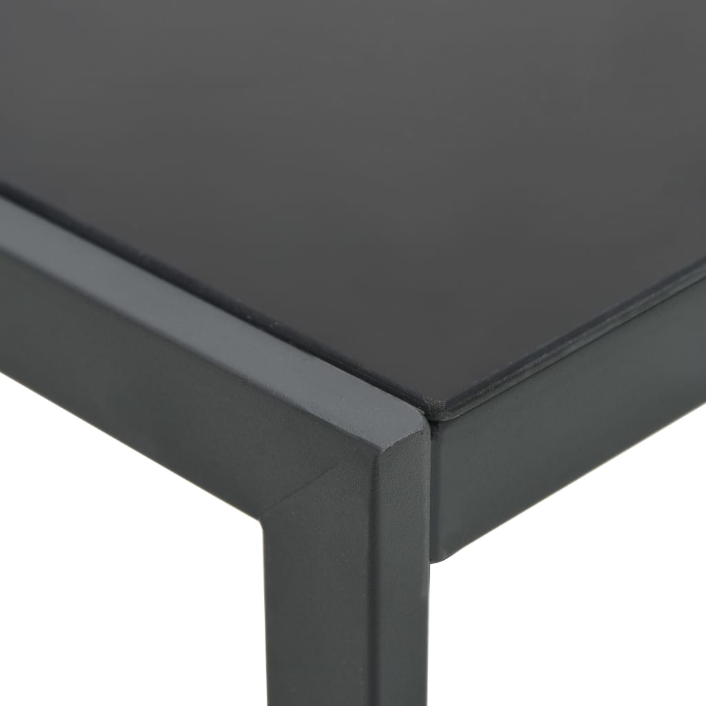 Sun loungers with table 2 pcs textilene and steel
