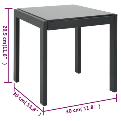 Sun loungers with table 2 pcs textilene and steel