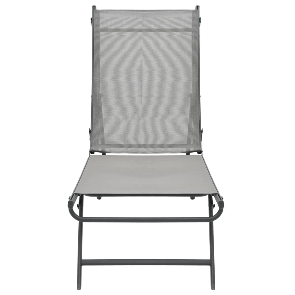 Sun loungers 2 pcs textilene and steel